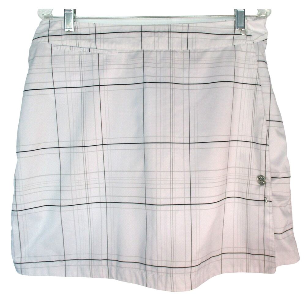 Nancy Lopez Women's White Wrap & Zip Front Golf Skort Size 12